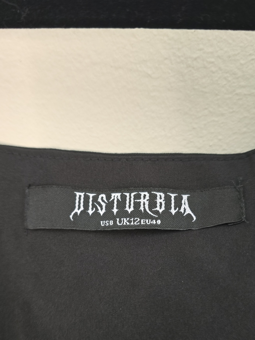 Disturbia Vampyrum Bat Embroidered Puff Sleeve Mini Dress Size US 8 - Picture 3 of 9